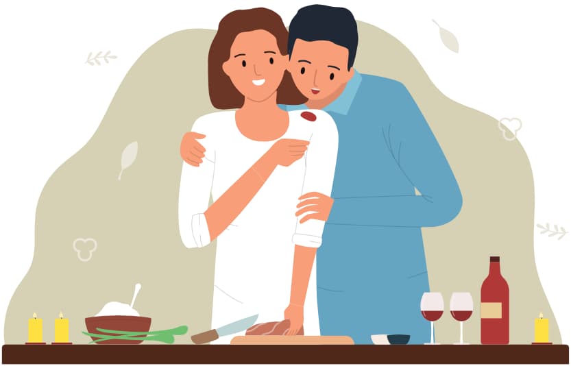 Nils & Kathi beim Kochen