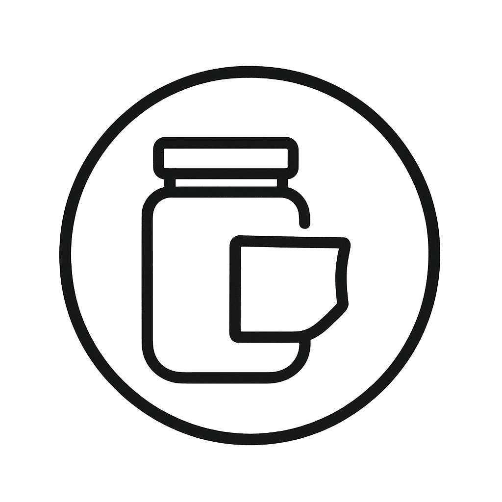 Handarbeit: Jede Mischung wird von uns selbst gemischt – ohne Maschinen. Das Glas und der Deckel sind komplett Made in Germany und wiederverwendbar durch ein das leicht lösliche Ettikett